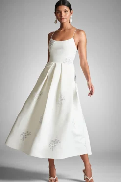 Sachin & Babi Audra Dress - Ivory/Embroidered Floral