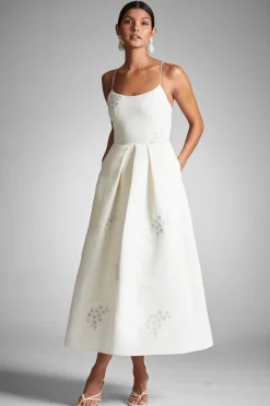 Sachin & Babi Audra Dress - Ivory/Embroidered Floral