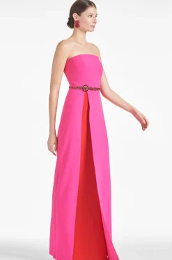 Sachin & Babi Daniella Gown - Electric Pink/Red