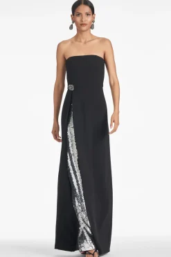 Sachin & Babi Ivy Gown - Black/Silver