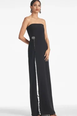 Sachin & Babi Ivy Gown - Black/Silver