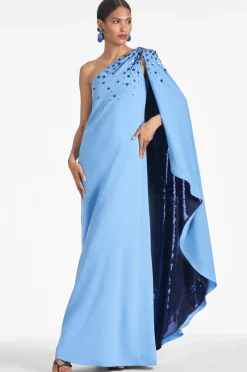 Sachin & Babi Leila Gown - Periwinkle/Sapphire