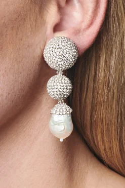 Sachin & Babi Maribel Earrings - Crystals / Baroque Pearl