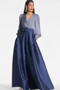 Sachin & Babi Zoe Gown - Cool Grey/Night Sky