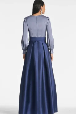 Sachin & Babi Zoe Gown - Cool Grey/Night Sky