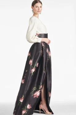 Sachin & Babi Zoe Gown - Ivory/Noir Blossom
