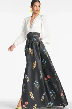 Sachin & Babi Zoe Gown - Off White/Noir Bouquet
