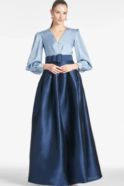 Sachin & Babi Zoe Gown - Slate/Navy