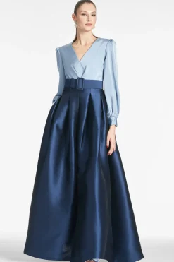 Sachin & Babi Zoe Gown - Slate/Navy