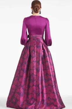 Sachin & Babi Zoe Gown - Sparkling Grape/Magenta Bloom